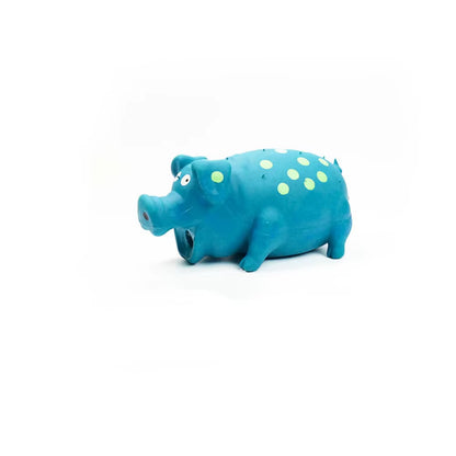 Durable Squeaky Latex Pig Toy for Dogs - Chew and Molar Puzzle Supplies