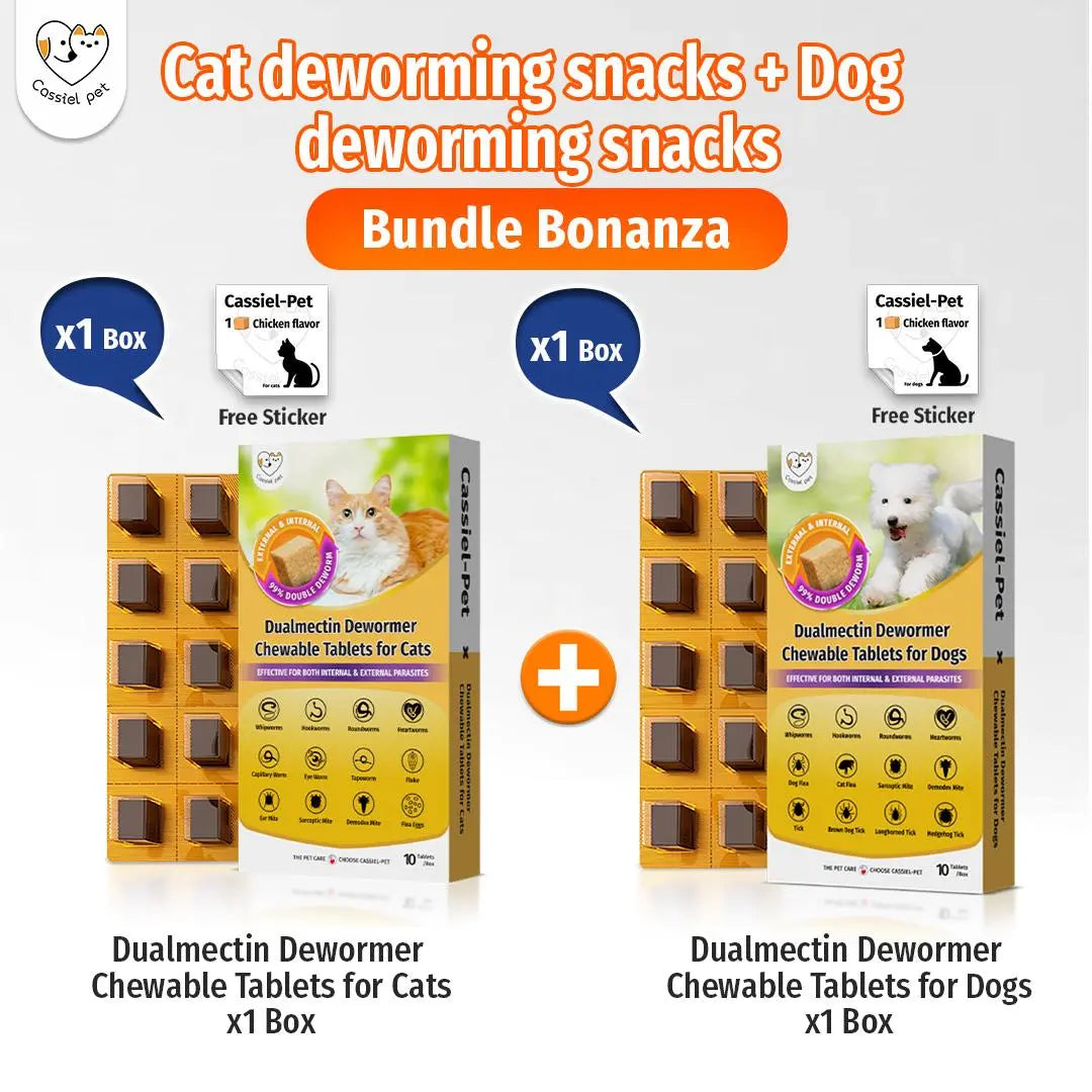 Cassicel-Pet Natural Dog Parasite Support Chews - Herbal Deworming Treats with Chicken Flavor for Digestive, Skin, and Immune Health Support