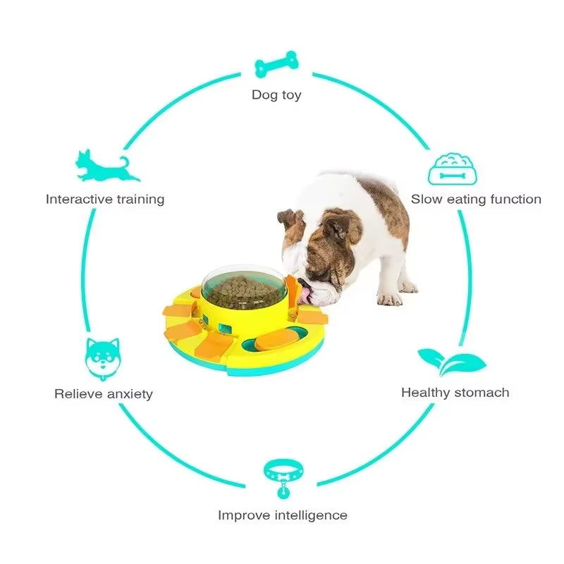 Interactive Dog Puzzle Toy and Slow Feeder for Enhanced Puppy IQ - Non-Slip Food Dispenser and Training Game for Pets