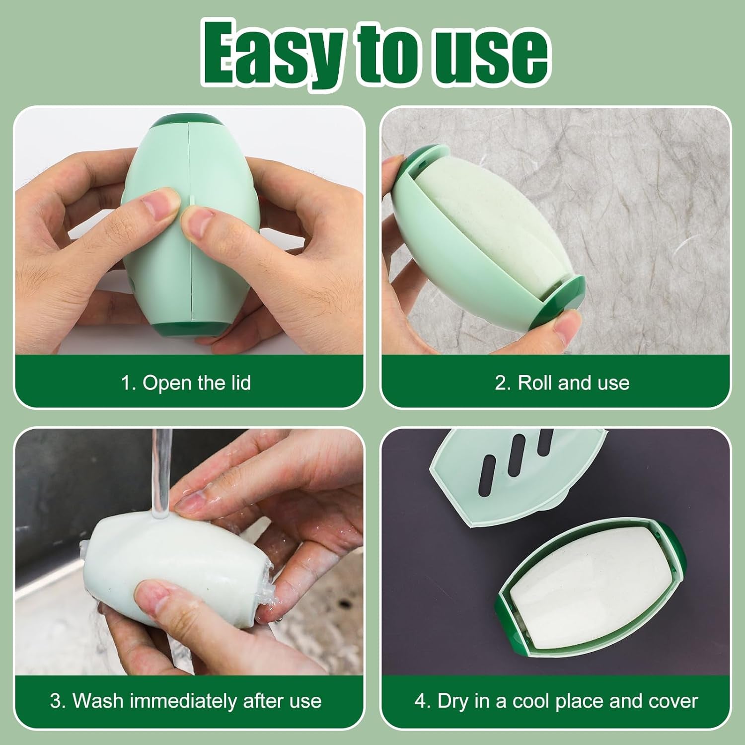Reusable Washable Mini Travel Lint Roller - Highly Adhesive Portable Pet Hair and Dust Remover for Fabrics and Upholstery
