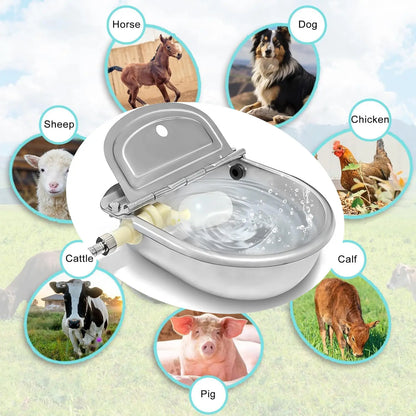 Automatic Pet Water Dispenser with Drain Plug and Hose for Convenient Refilling - Fountain Design