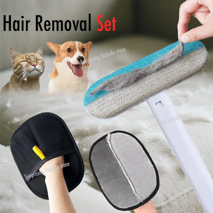 Professional Double-Sided Grooming Gloves for Efficient Pet Hair Removal from Carpets and Upholstery